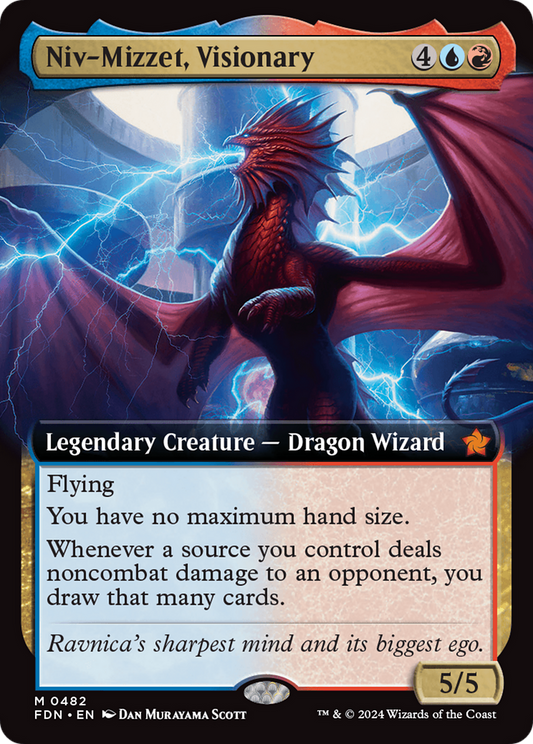 Niv-Mizzet, Visionary (Extended Art) [Foundations] Foil