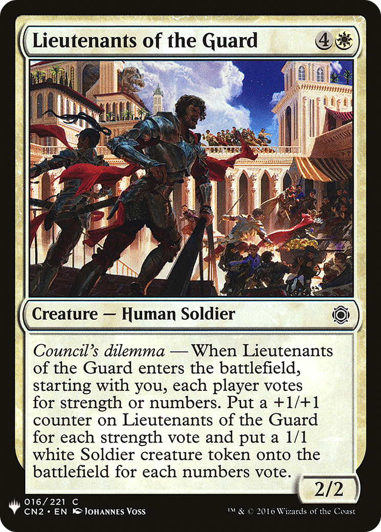 Lieutenants of the Guard (CN2-16) - The List
