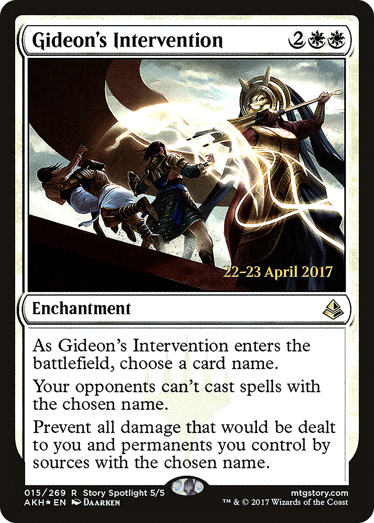 Gideon's Intervention (015) Foil - Amonkhet Promos