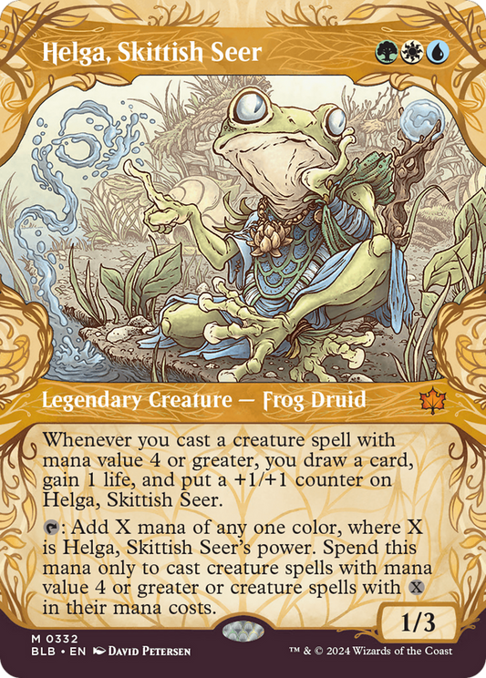 Helga, Skittish Seer (Showcase) [Bloomburrow] Foil