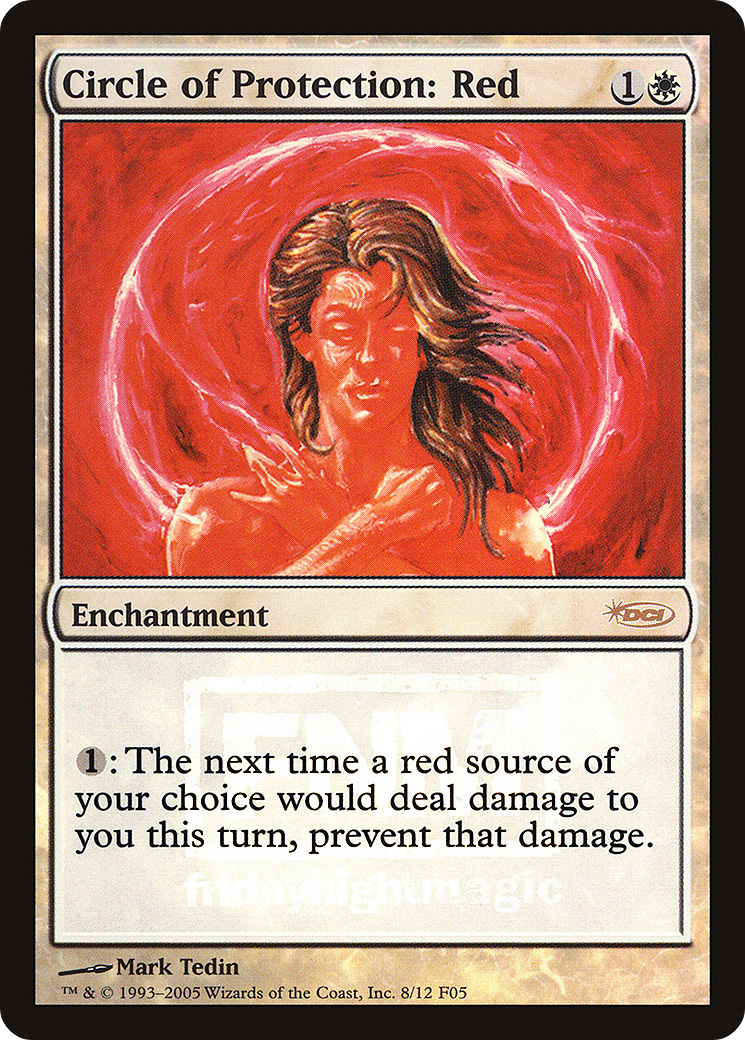 Circle of Protection: Red (008) Foil - Friday Night Magic 2005