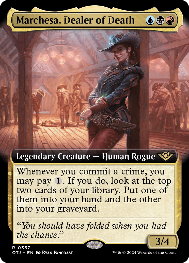 Marchesa, Dealer of Death (Extended Art) [Outlaws of Thunder Junction] | Silver Goblin