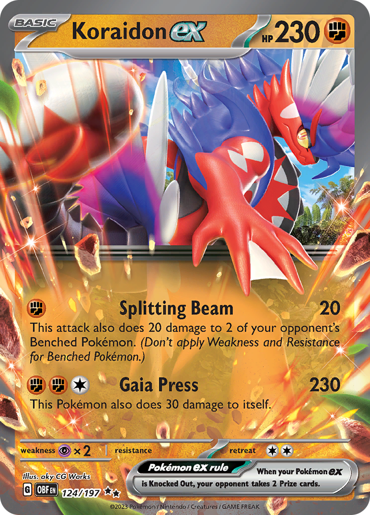 Koraidon ex (124/197) [Scarlet & Violet: Obsidian Flames] | Silver Goblin