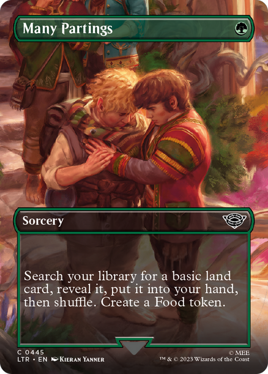 Many Partings (Borderless) (445) Foil - The Lord of the Rings: Tales of Middle-earth