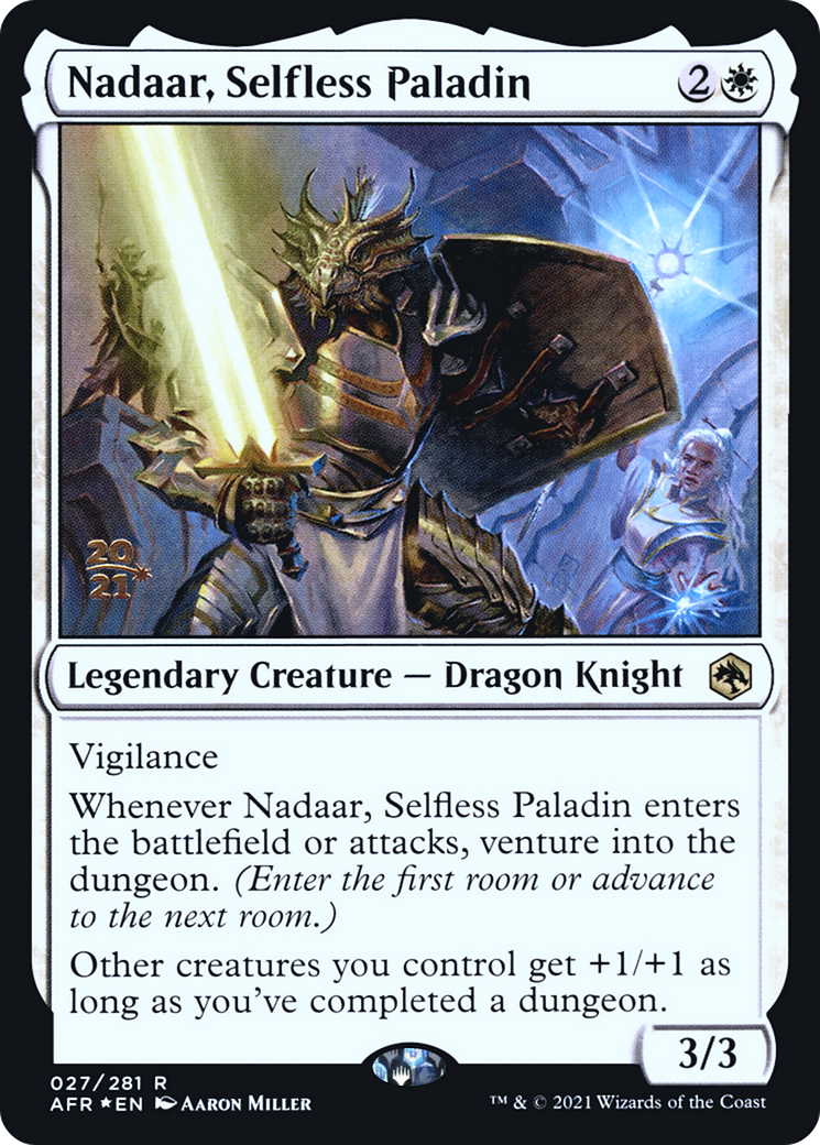 Nadaar, Selfless Paladin (27s) Foil - Adventures in the Forgotten Realms Promos
