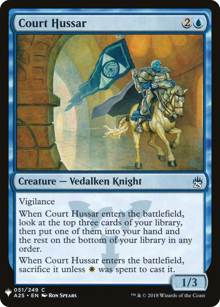 Court Hussar (A25-51) - The List