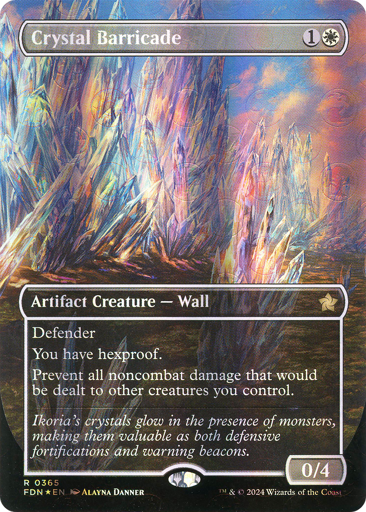 Crystal Barricade (Borderless) (Mana Foil) [Foundations] | Silver Goblin