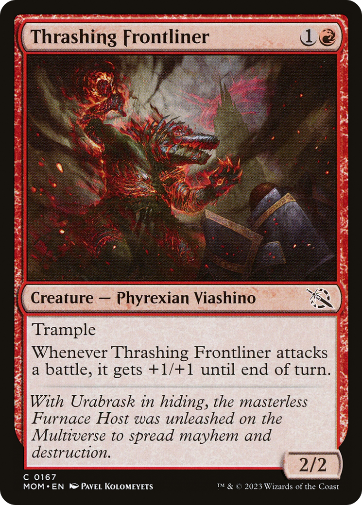 Thrashing Frontliner (167) Foil - March of the Machine