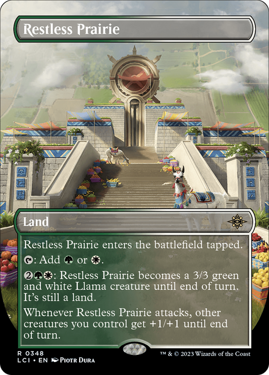 Restless Prairie (Borderless) (348) Foil - The Lost Caverns of Ixalan