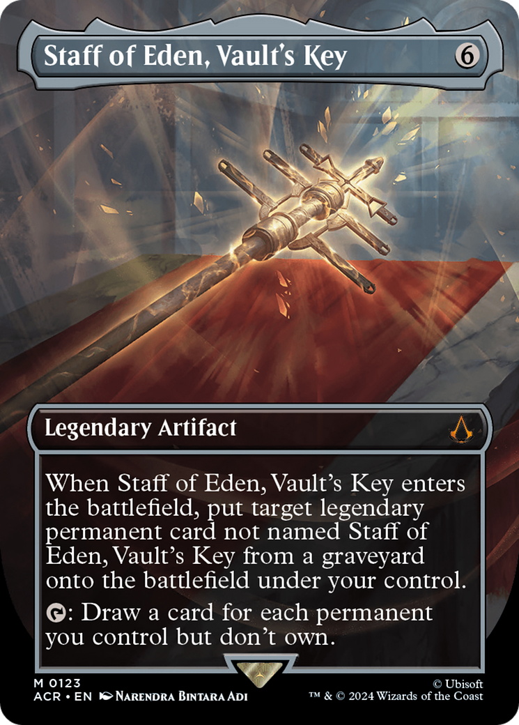 Staff of Eden, Vault's Key (Borderless) (123) Foil - Assassin's Creed