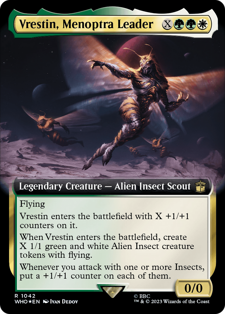 Vrestin, Menoptra Leader (Extended Art) (1042) Foil - Doctor Who