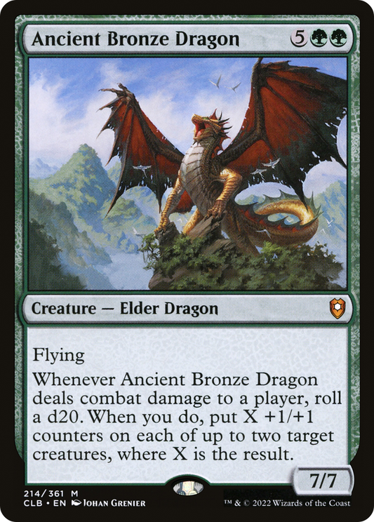 Ancient Bronze Dragon (214) Foil - Commander Legends: Battle for Baldur's Gate