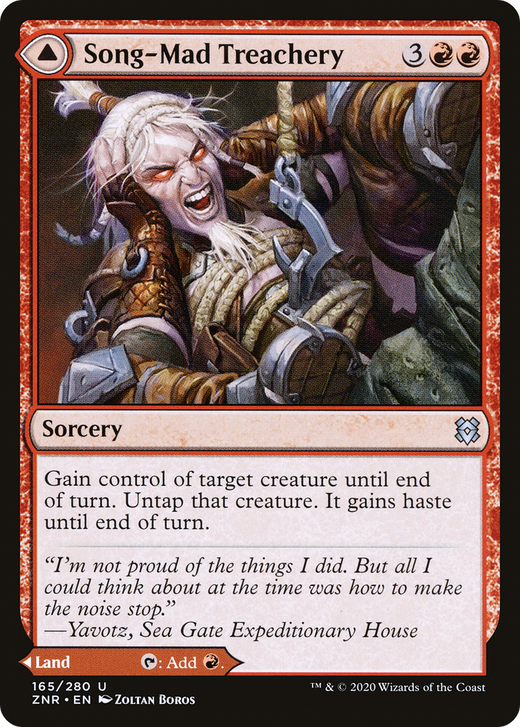 Song-Mad Treachery // Song-Mad Ruins (165) Foil - Zendikar Rising