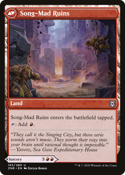 Song-Mad Treachery // Song-Mad Ruins (165) Foil - Zendikar Rising