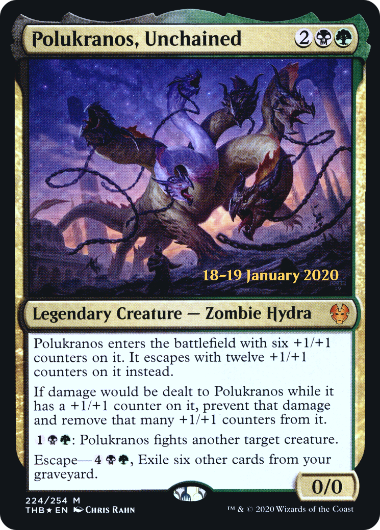 Polukranos, Unchained (224s) Foil - Theros Beyond Death Promos