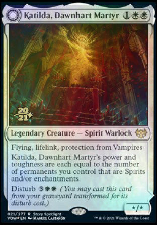 Katilda, Dawnhart Martyr // Katilda's Rising Dawn (21s) Foil - Innistrad: Crimson Vow Promos