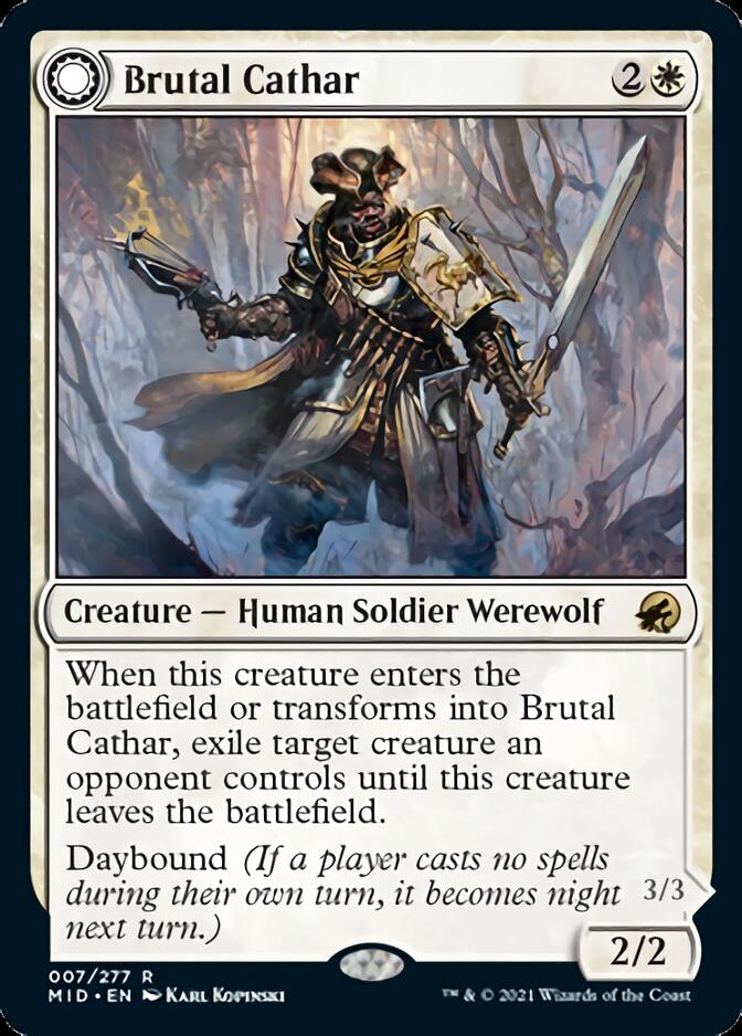 Brutal Cathar // Moonrage Brute (007) - Innistrad: Midnight Hunt