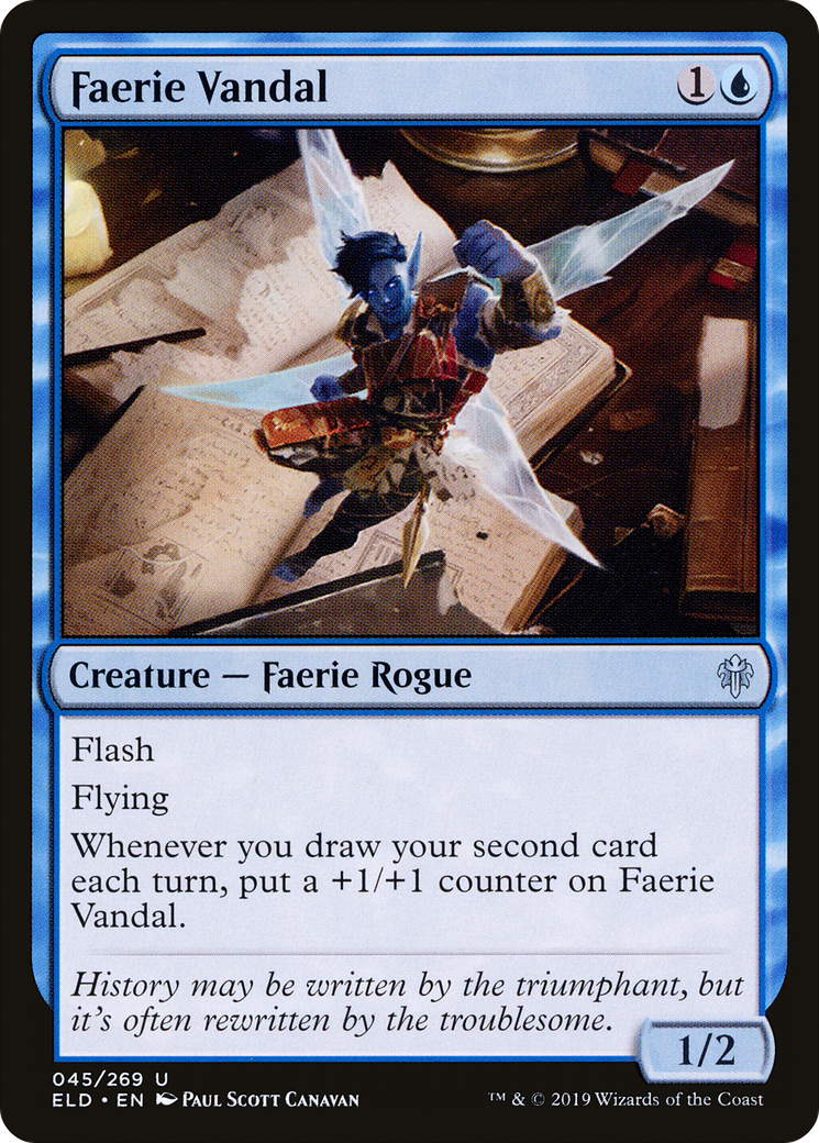 Faerie Vandal (045) Foil - Throne of Eldraine