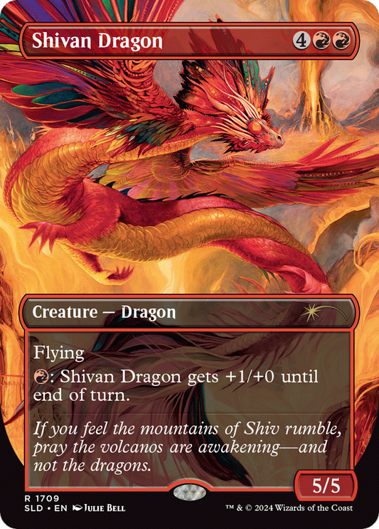 Shivan Dragon (Rainbow Foil) (1709) Foil - Secret Lair Drop Series