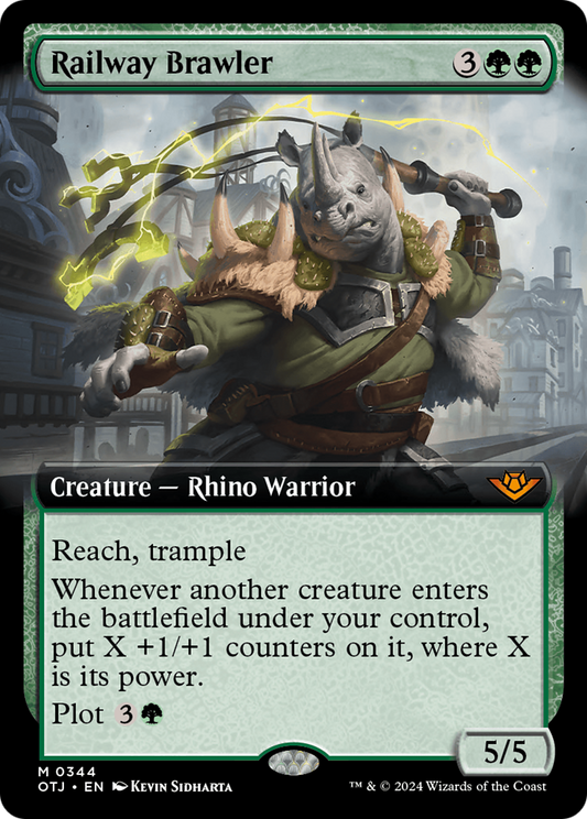 Railway Brawler (Extended Art) [Outlaws of Thunder Junction] Foil