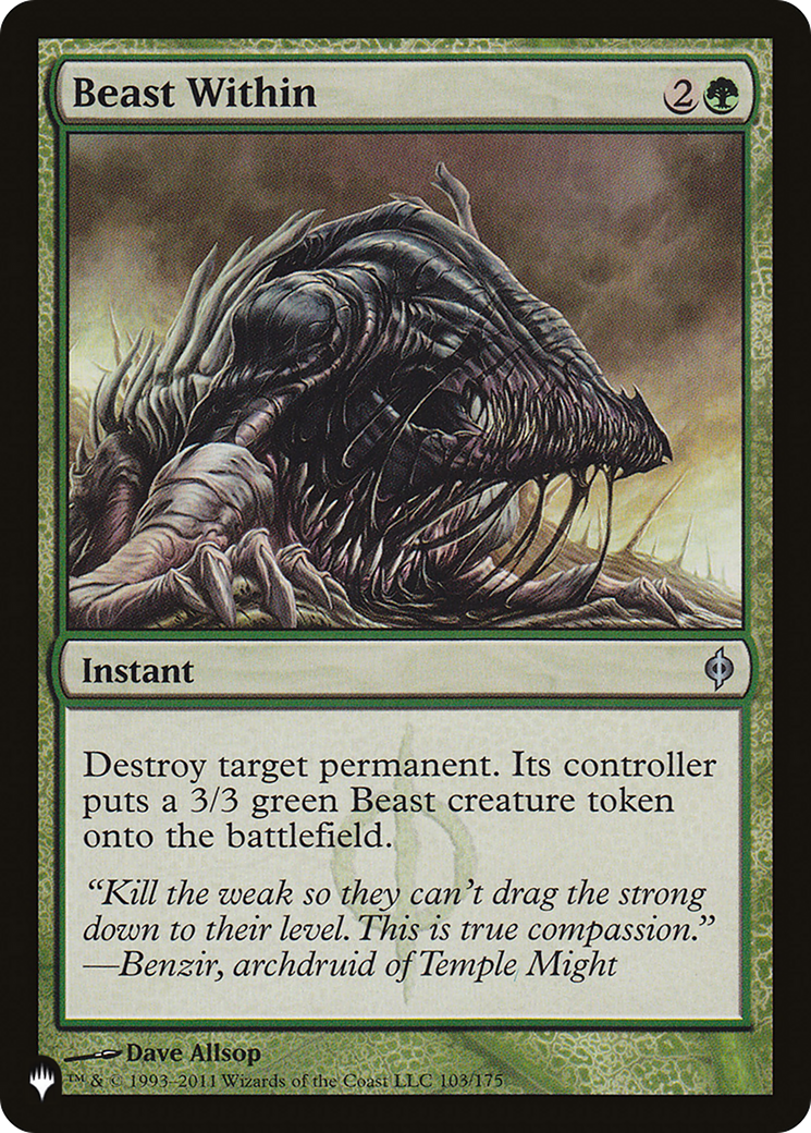 Beast Within (NPH-103) - The List