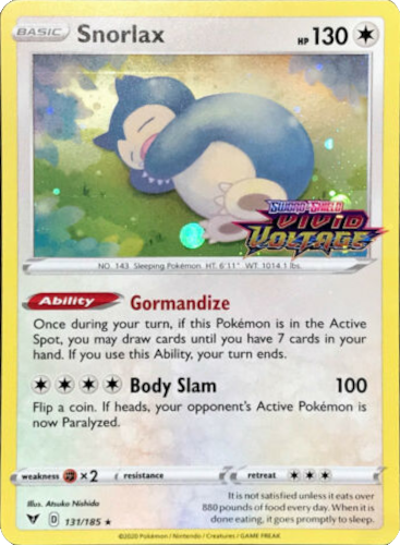 Snorlax (131/185) [Sword & Shield: Black Star Promos] | Silver Goblin