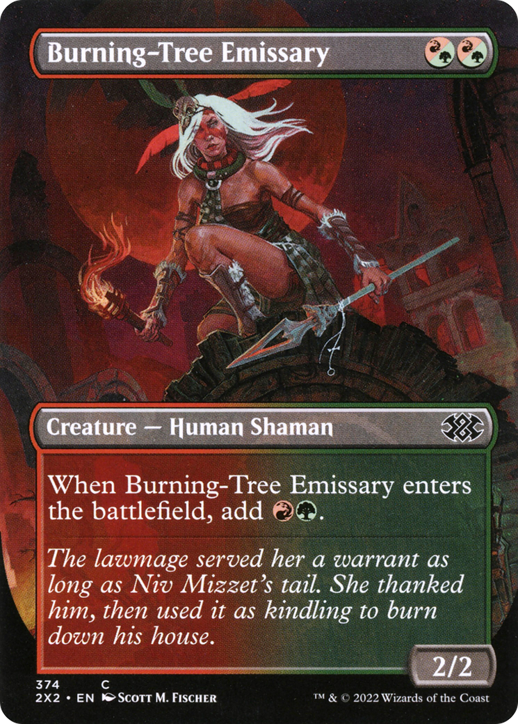 Burning-Tree Emissary (Borderless Alternate Art) [Double Masters 2022]