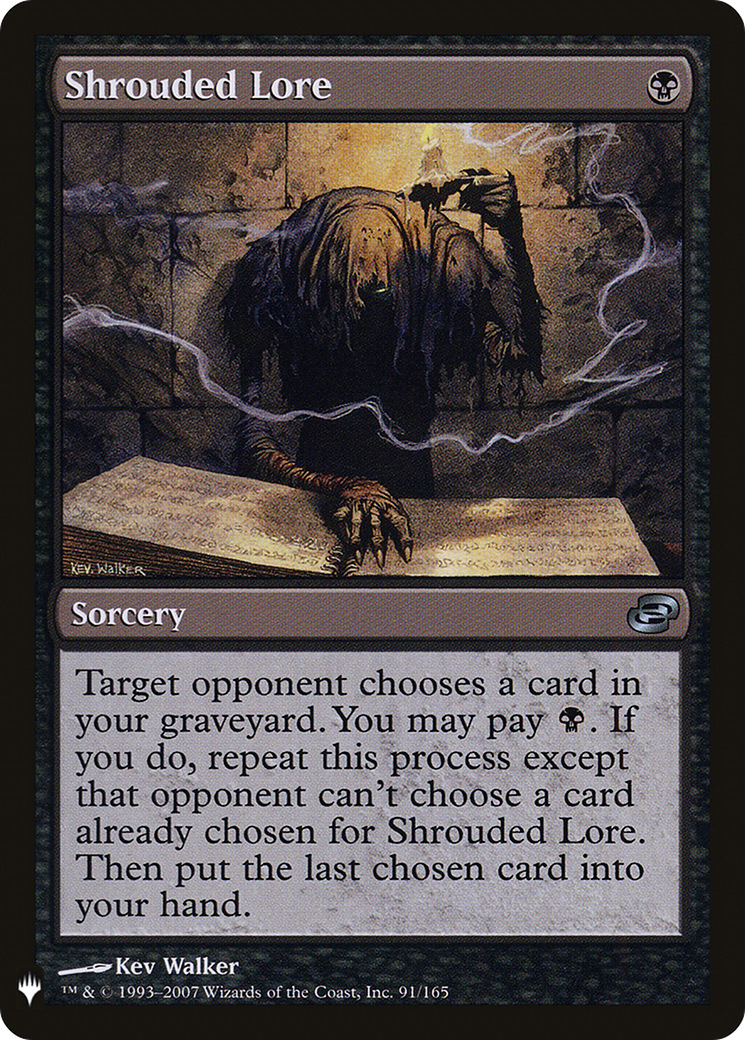 Shrouded Lore (PLC-91) - The List