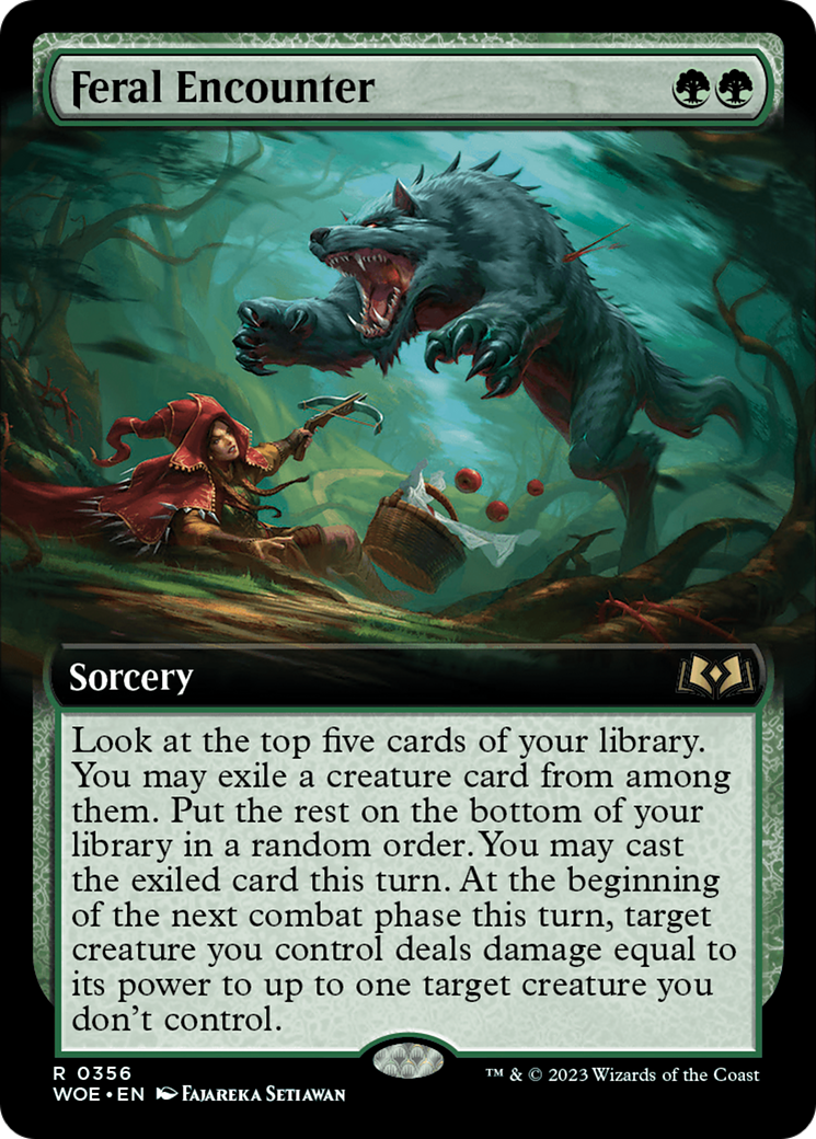 Feral Encounter (Extended Art) (356) Foil - Wilds of Eldraine