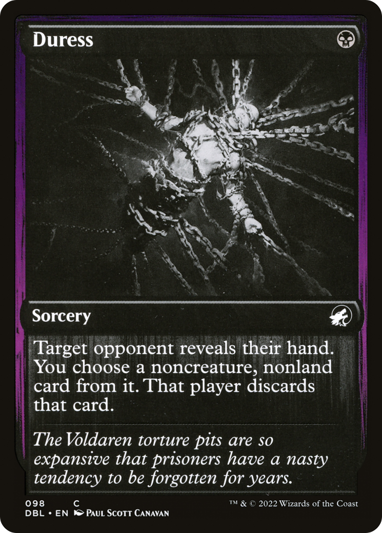 Duress (098) Foil - Innistrad: Double Feature