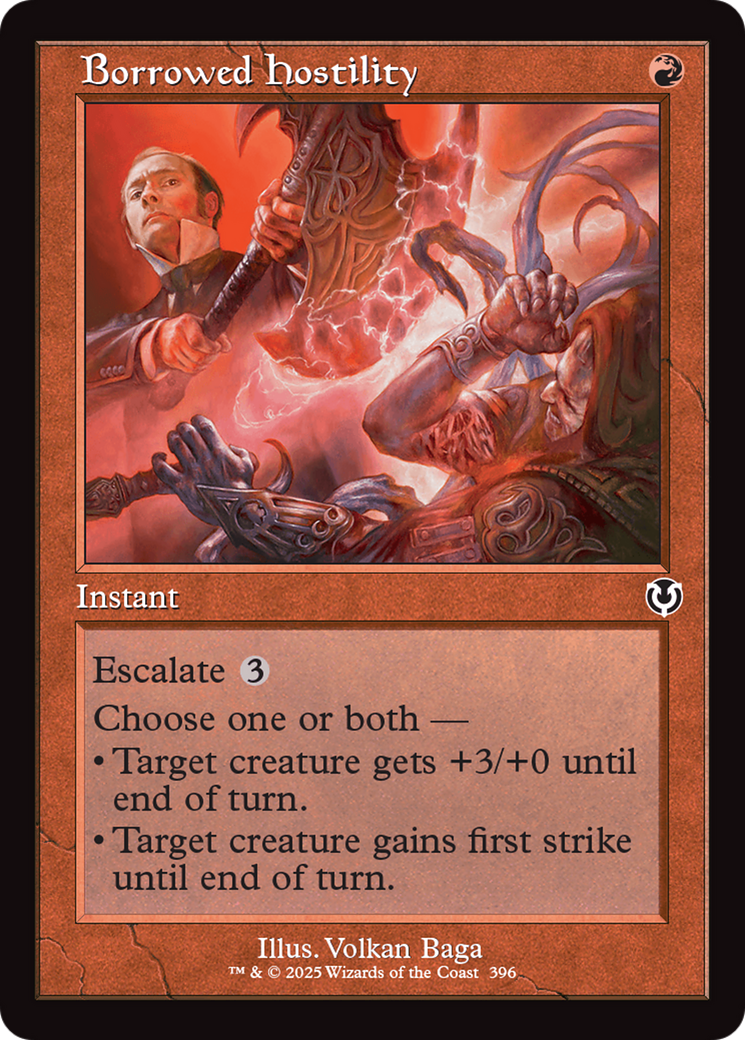 Borrowed Hostility (Retro Frame) [Innistrad Remastered] | Silver Goblin