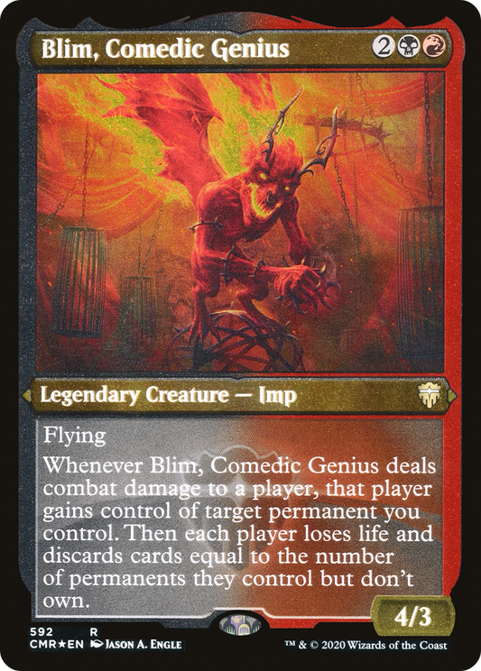 Blim, Comedic Genius (592) Etched - Commander Legends