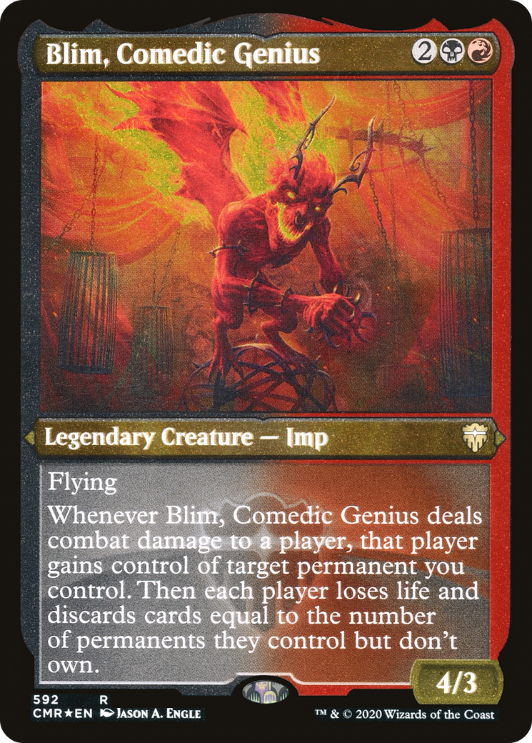 Blim, Comedic Genius (592) Etched - Commander Legends