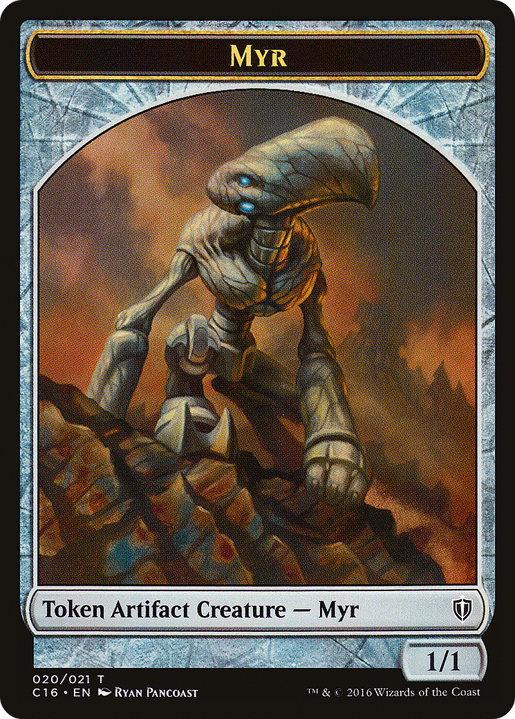 Myr // Bird (002) Double-Sided Token (20 // 2) - Commander 2016 Tokens