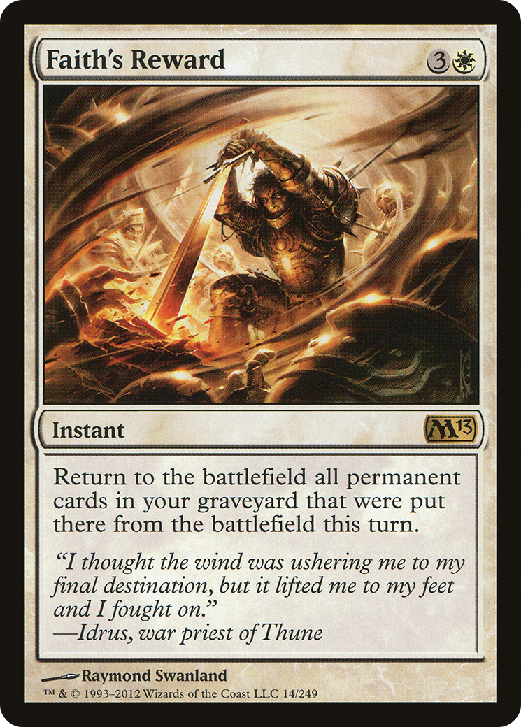Faith's Reward (014) Foil - Magic 2013