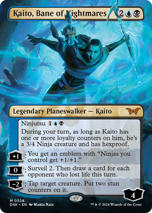 Kaito, Bane of Nightmares (Borderless) [Duskmourn: House of Horror] Foil