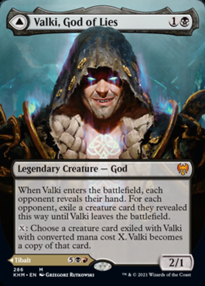Valki, God of Lies // Tibalt, Cosmic Impostor (Borderless) [Kaldheim] Foil