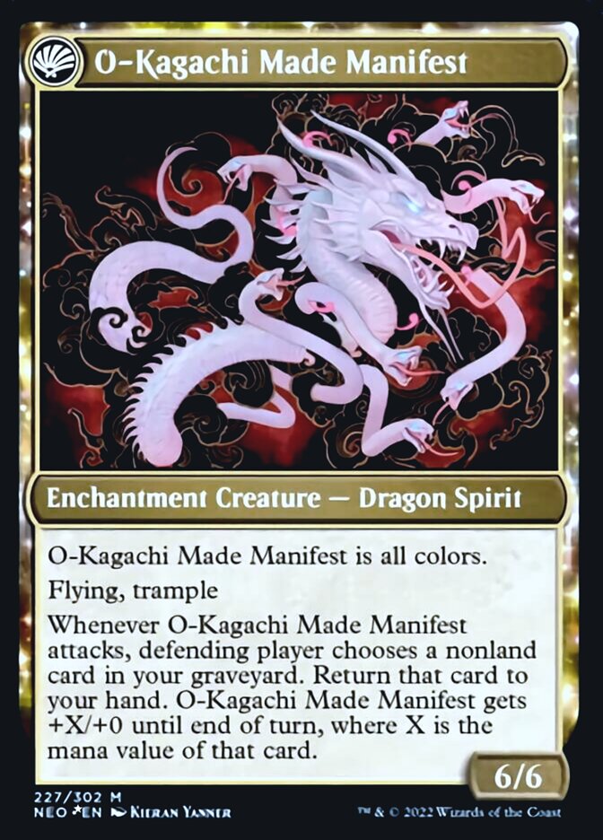 The Kami War // O-Kagachi Made Manifest (227s) Foil - Kamigawa: Neon Dynasty Promos