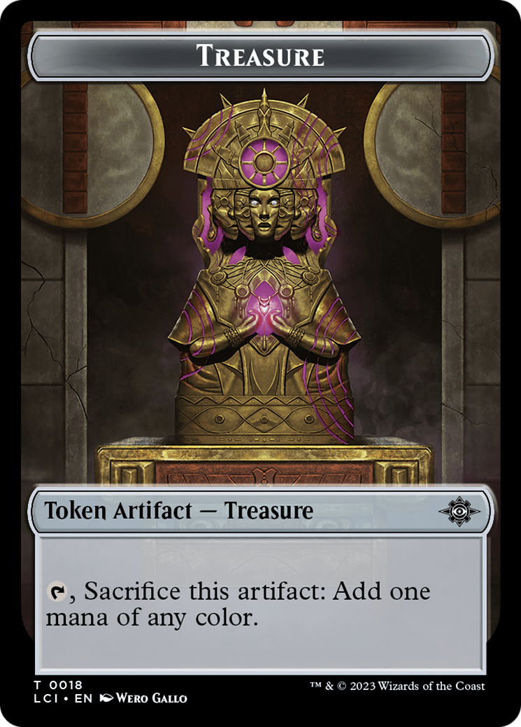 Treasure (0018) // Gnome Soldier Double-Sided Token [The Lost Caverns of Ixalan Tokens] | Silver Goblin