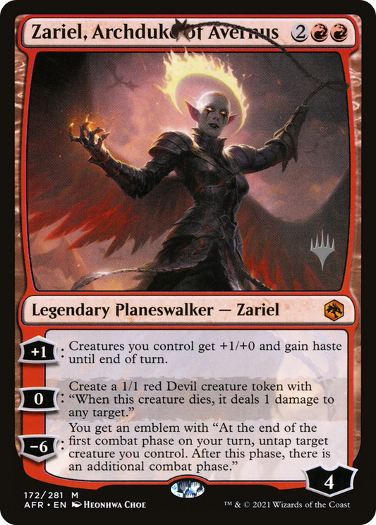 Zariel, Archduke of Avernus (Promo Pack) [Dungeons & Dragons: Adventures in the Forgotten Realms Promos] Foil