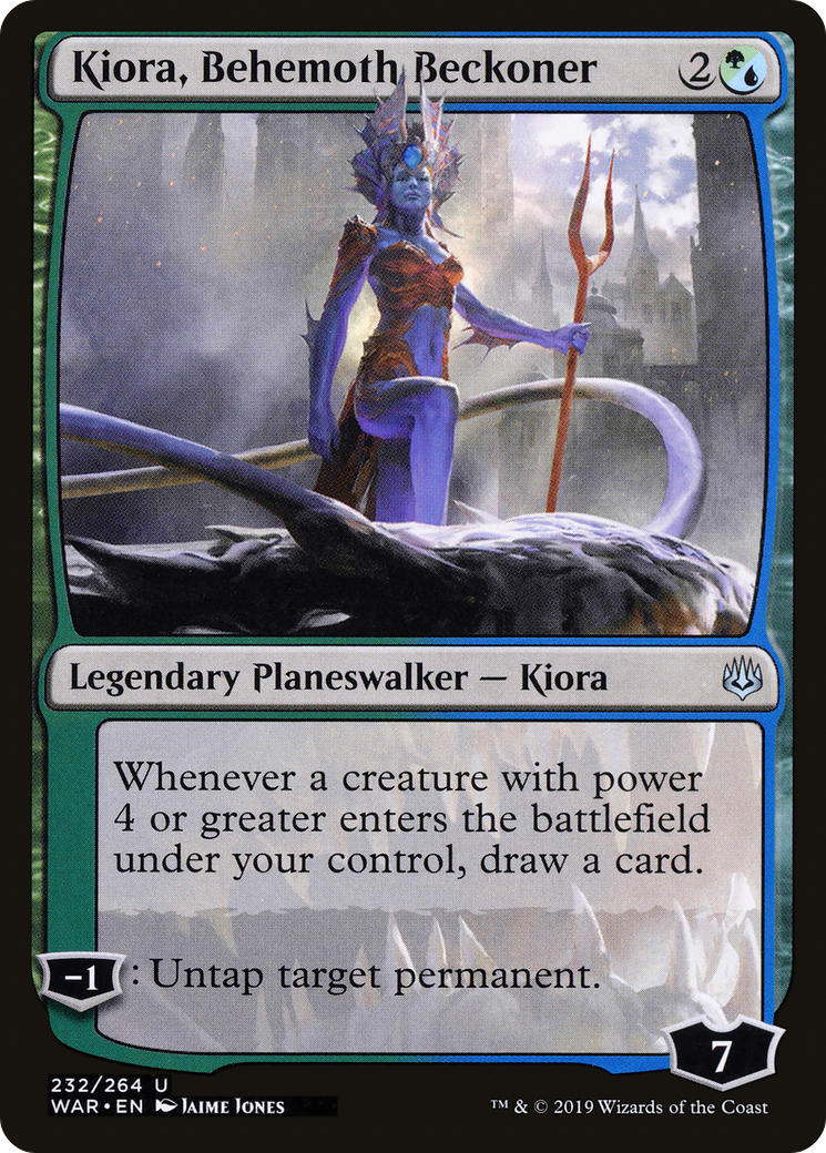 Kiora, Behemoth Beckoner (232) Foil - War of the Spark