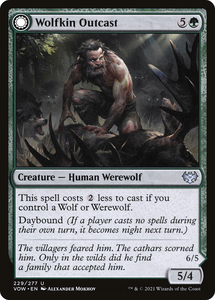 Wolfkin Outcast (229) Foil - Innistrad: Crimson Vow