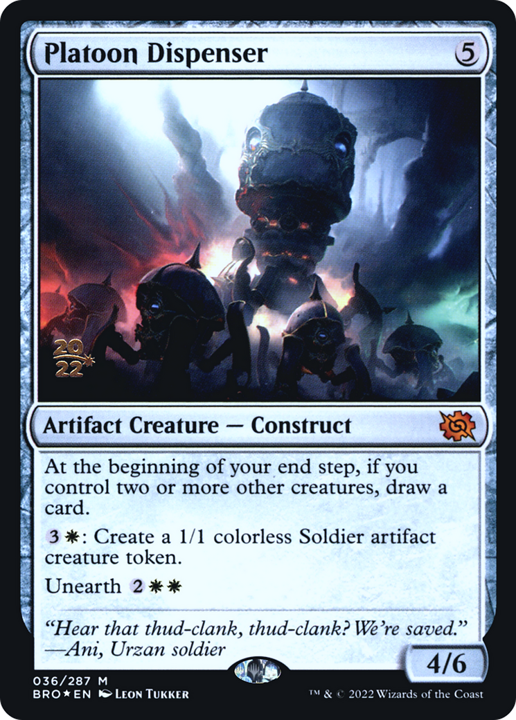 Platoon Dispenser (36s) Foil - The Brothers' War Promos