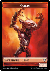 Rebel // Goblin Double-Sided Token [Phyrexia: All Will Be One Commander Tokens] | Silver Goblin