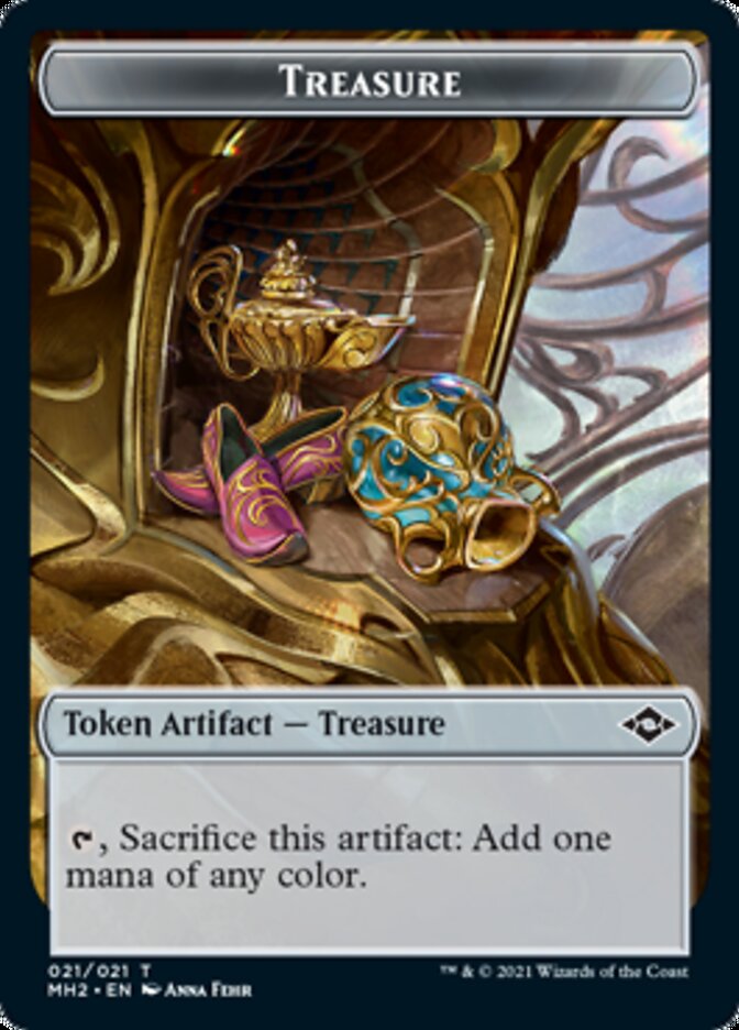 Phyrexian Germ // Treasure (21) Double-Sided Token [Modern Horizons 2 Tokens] | Silver Goblin