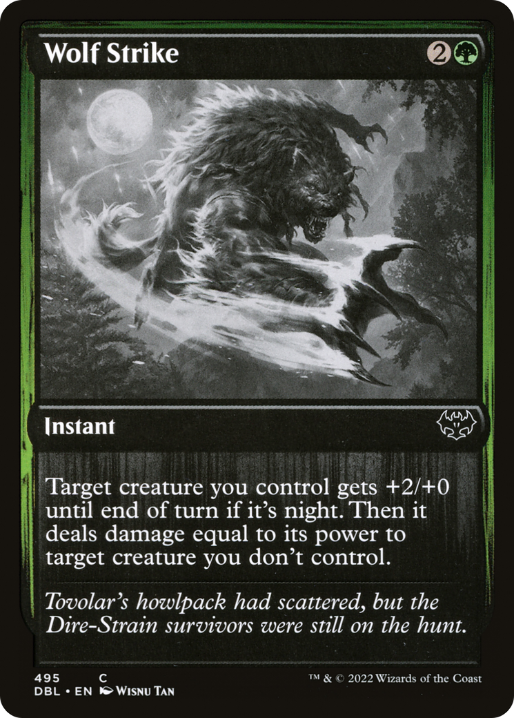 Wolf Strike (495) Foil - Innistrad: Double Feature
