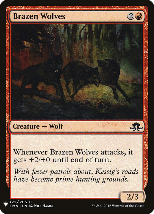 Brazen Wolves (EMN-122) - The List
