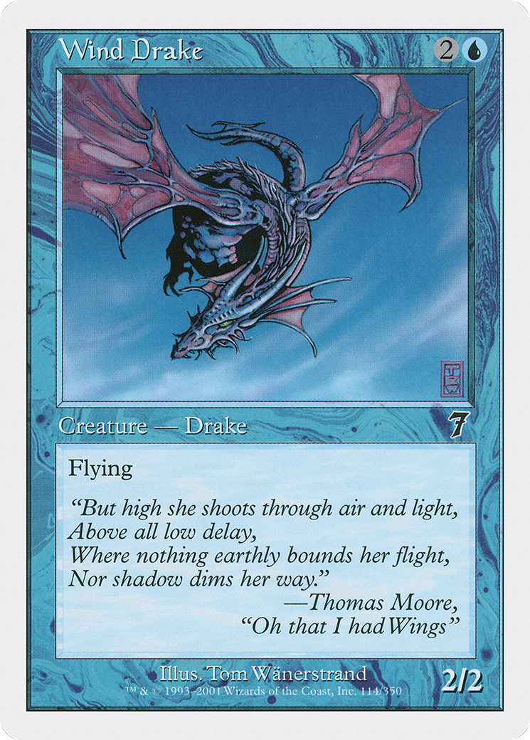 Wind Drake (114) Foil - Seventh Edition