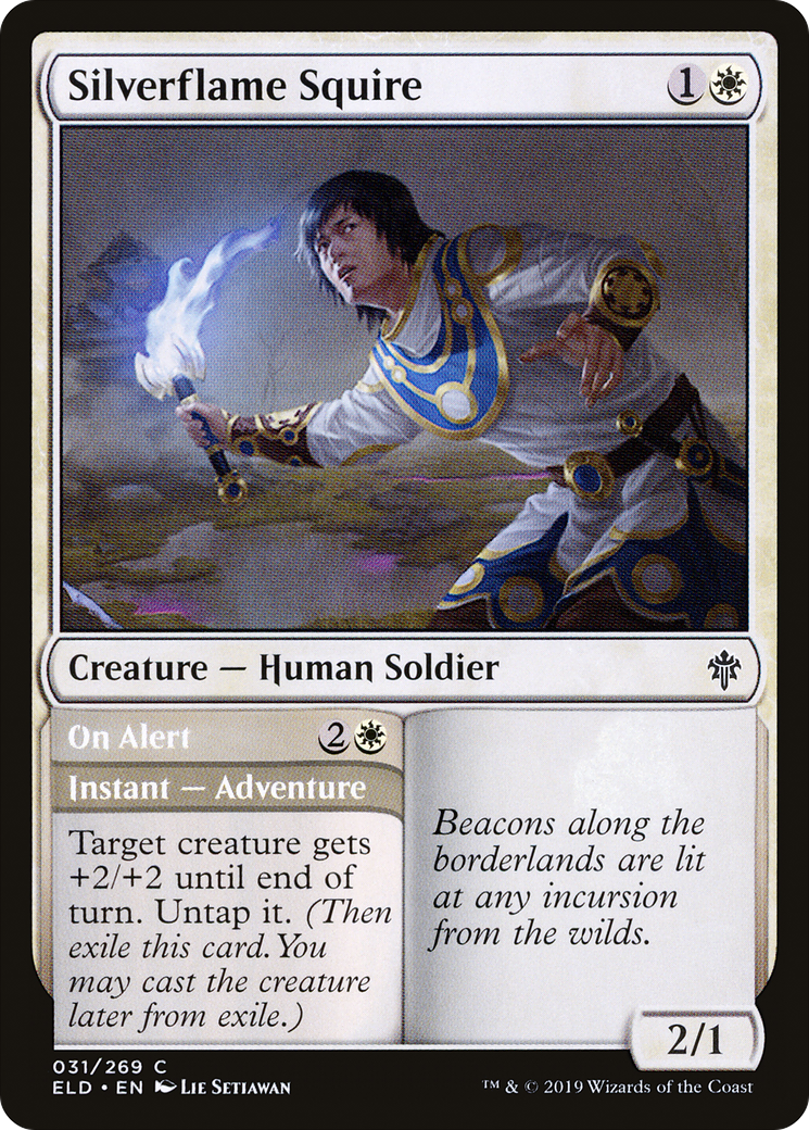 Silverflame Squire (031) Foil - Throne of Eldraine