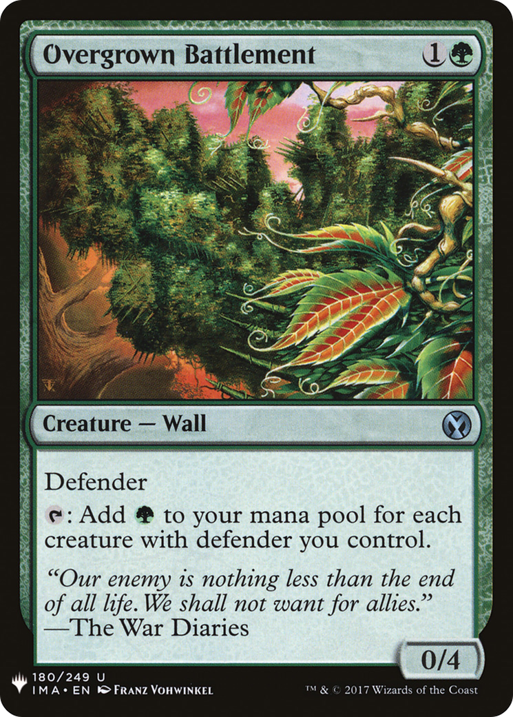 Overgrown Battlement (IMA-180) - The List